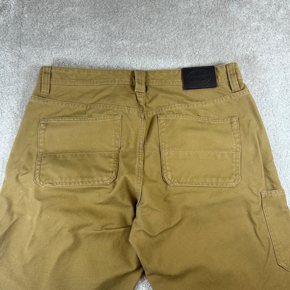 Filson Double Hunt Pants Mens 35x30 Brown 10.5oz Cotton Canvas Workwear Utility - Picture 3 of 16